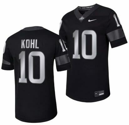 Iowa State Cyclones JJ Kohl Jersey Alternate College Football Black #10 10 Iowa State Cyclones JJ Kohl Jersey Alternate College Football Black #10