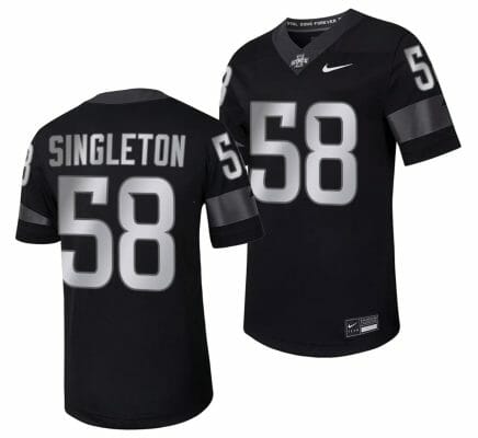 Iowa State Cyclones JR Singleton Jersey Alternate College Football Black #58