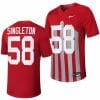Iowa State Cyclones JR Singleton Jersey Throwback College Football Game Cardinal #58