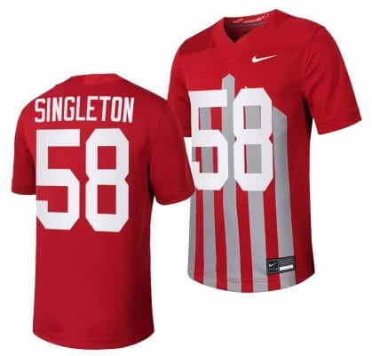 Iowa State Cyclones JR Singleton Jersey Throwback College Football Game Cardinal #58