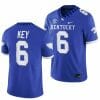 Kentucky Wildcats Dane Key Jersey #6 NCAA Football 2023 Game Home Blue