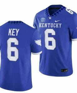Kentucky Wildcats Dane Key Jersey #6 NCAA Football 2023 Game Home Blue