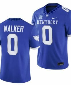 Kentucky Wildcats Deone Walker Jersey #0 NCAA Football 2023 Game Home Blue
