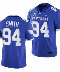Kentucky Wildcats ZaDarius Smith Jersey #94 NCAA Football 2023 Game Home Blue