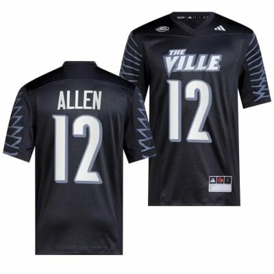 Louisville Cardinals Brady Allen Jersey #12 College Football 2023 Premier Black