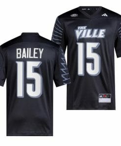 Louisville Cardinals Harrison Bailey Jersey #15 College Football 2023 Premier Black