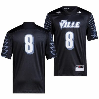Louisville Cardinals Jersey #8 College Football 2023 Premier Black 10 Louisville Cardinals Jersey #8 College Football 2023 Premier Black