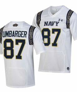 Navy Midshipmen Jayden Umbarger Jersey #87 College Football 2023 Aer Lingus Classic White Replica