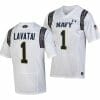 Navy Midshipmen Tai Lavatai Jersey #1 College Football 2023 Aer Lingus Classic White Replica