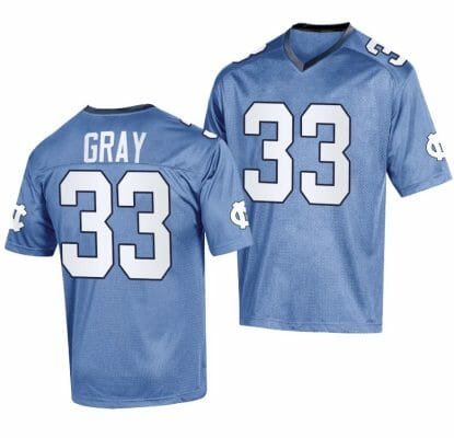 North Carolina Tar Heels Cedric Gray Jersey #33 College Football 2023 Replica Blue