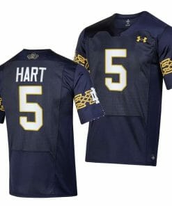 Notre Dame Fighting Irish Cam Hart Jersey #5 College Football 2023 Aer Lingus Classic Navy