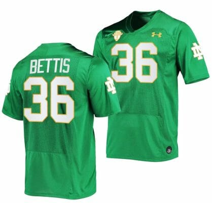 Notre Dame Fighting Irish Jerome Bettis Jersey #36 College Football Kelly Green 2023 10 Notre Dame Fighting Irish Jerome Bettis Jersey #36 College Football Kelly Green 2023