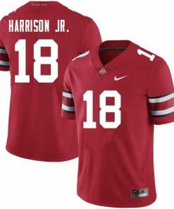 Ohio State Buckeyes #18 Marvin Harrison Jr Jersey Red Alumni NCAA Football