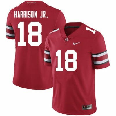 Ohio State Buckeyes #18 Marvin Harrison Jr Jersey Red Alumni NCAA Football