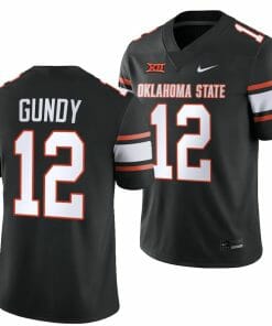 Oklahoma State Cowboys Gunnar Gundy Jersey #12 College Football 2023 Game Black