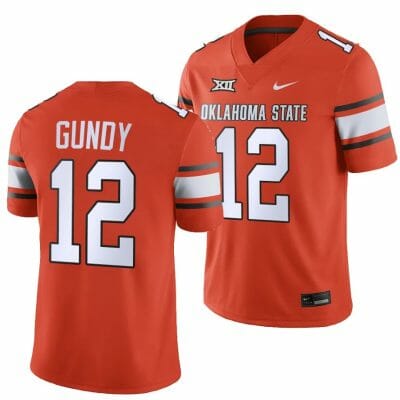Oklahoma State Cowboys Gunnar Gundy Jersey #12 College Football 2023 Game Orange 10 Oklahoma State Cowboys Gunnar Gundy Jersey #12 College Football 2023 Game Orange