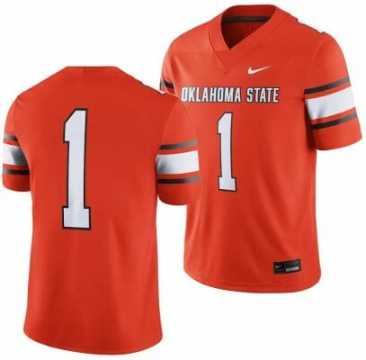 Oklahoma State Cowboys Jersey #1 College Football 2023 Game Orange