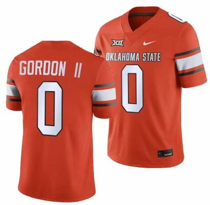 Oklahoma State Cowboys Ollie Gordon II Jersey #0 College Football 2023 Game Orange
