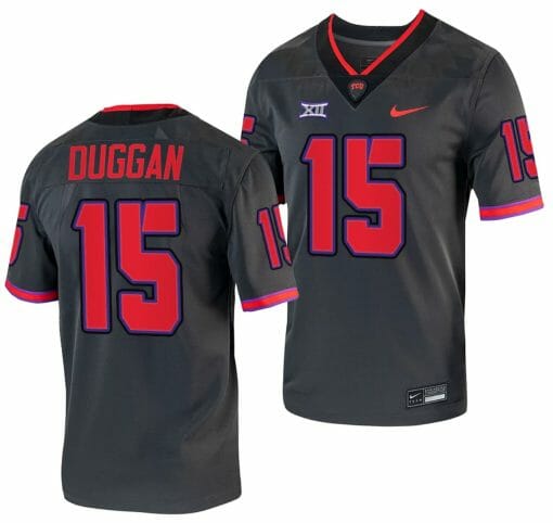 TCU Horned Frogs Max Duggan Jersey Alternate College Football Replica Grey #15