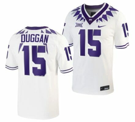TCU Horned Frogs Max Duggan Jersey Untouchable College Football Game White #15 10 TCU Horned Frogs Max Duggan Jersey Untouchable College Football Game White #15