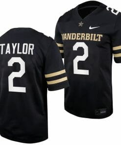 Vanderbilt Commodores Walter Taylor Jersey Home College Football Black #2