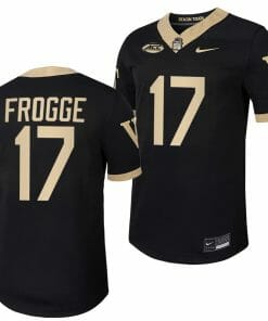 Wake Forest Demon Deacons Michael Frogge Jersey Home College Football Replica Black #17
