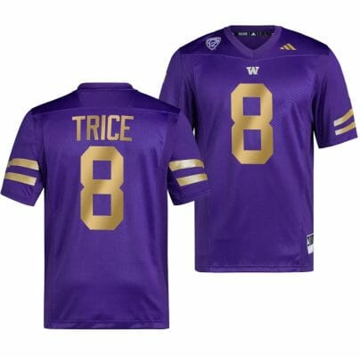 Washington Huskies Bralen Trice Jersey #8 College Football Premier Purple
