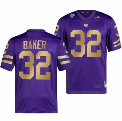 Washington Huskies Budda Baker Jersey #32 College Football Premier Purple