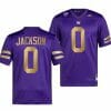 Washington Huskies Giles Jackson Jersey #0 College Football Premier Purple
