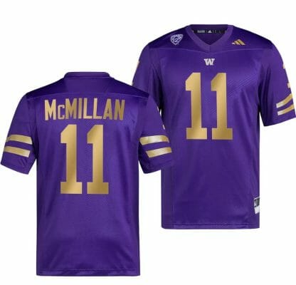 Washington Huskies Jalen McMillan Jersey #11 College Football Premier Purple