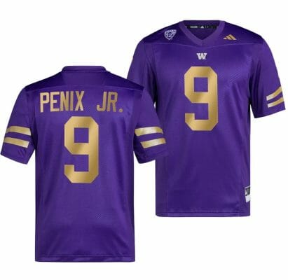 Washington Huskies Michael Penix Jr Jersey #9 College Football Premier Purple