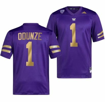 Washington Huskies Rome Odunze Jersey #1 College Football Premier Purple