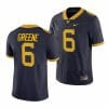 West Virginia Mountaineers Garrett Greene Jersey #6 College Football Navy Game Uniform 6 West Virginia Mountaineers Garrett Greene Jersey #6 College Football Navy Game Uniform