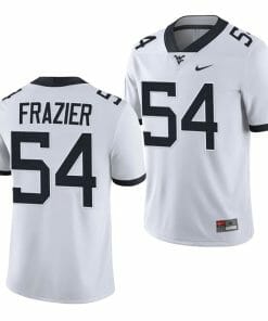 West Virginia Mountaineers Zach Frazier Jersey #54 College Football 2023 Game White