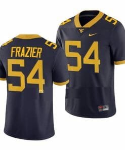 West Virginia Mountaineers Zach Frazier Jersey #54 College Football Navy Game Uniform