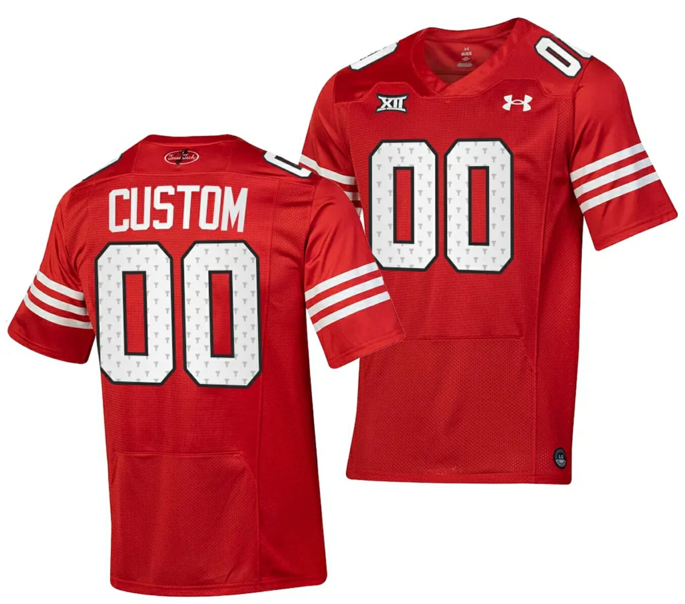 Custom Texas Tech Red Raiders Jersey Name and Number College Football Throwback Stitched Red 1 Custom Texas Tech Red Raiders Jersey Name and Number College Football Throwback Stitched Red