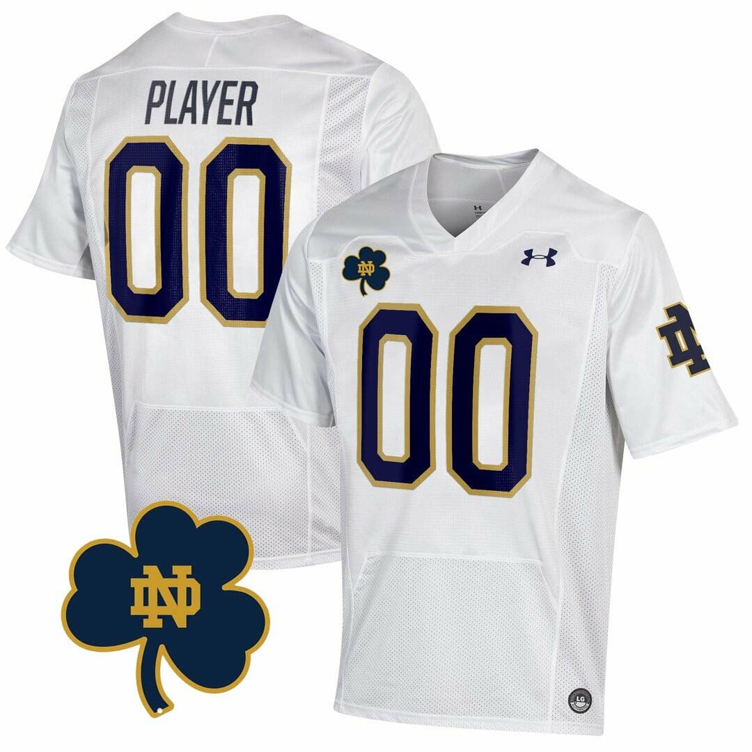 Custom Notre Dame Fighting Irish Jersey Name and Number College Football Johnny Lujack Patch White 1 Custom Notre Dame Fighting Irish Jersey Name and Number College Football Johnny Lujack Patch White