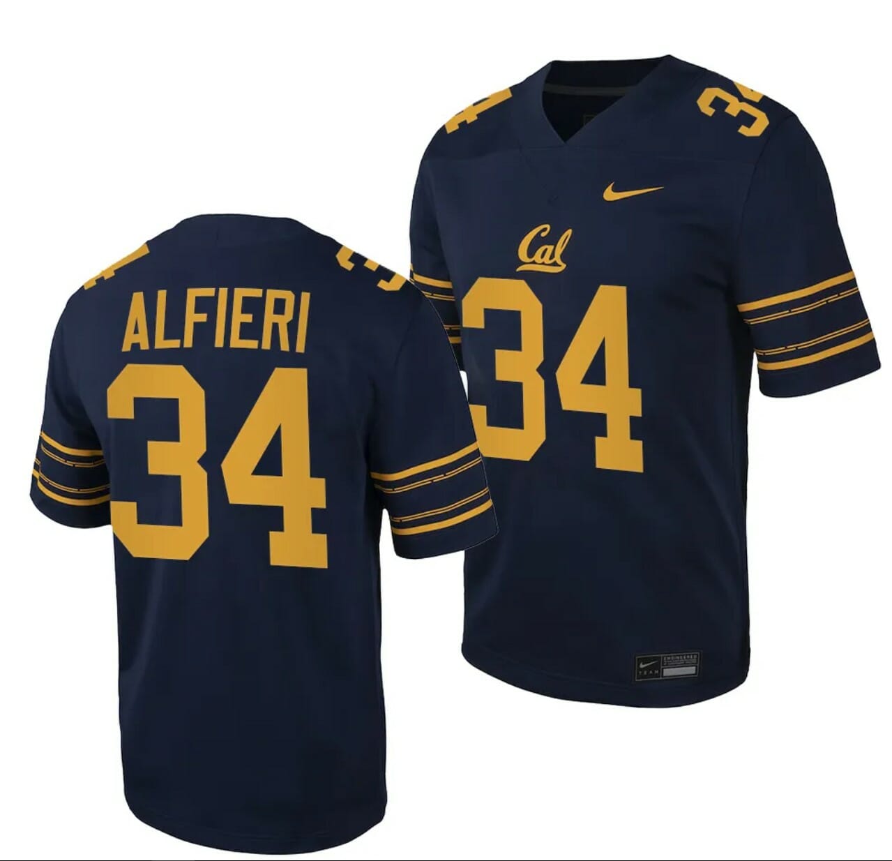 Cal Bears NIL Andy Alfieri Jersey #34 College Football Game 2023 Black 1 Cal Bears NIL Andy Alfieri Jersey #34 College Football Game 2023 Black