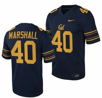 Cal Bears NIL Ben Marshall Jersey #40 College Football Game 2023 Black 10 Cal Bears NIL Ben Marshall Jersey #40 College Football Game 2023 Black