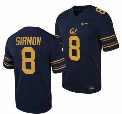 Cal Bears NIL Jackson Sirmon Jersey #8 College Football Game 2023 Black 10 Cal Bears NIL Jackson Sirmon Jersey #8 College Football Game 2023 Black