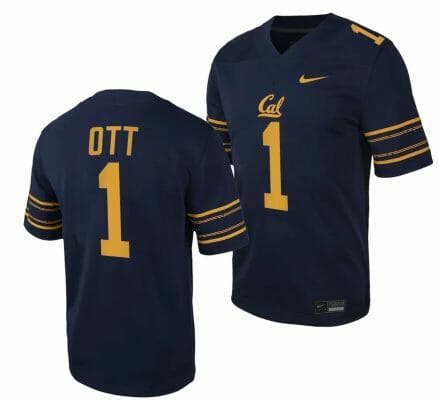 Cal Bears NIL Jaydn Ott Jersey #1 College Football Game 2023 Black