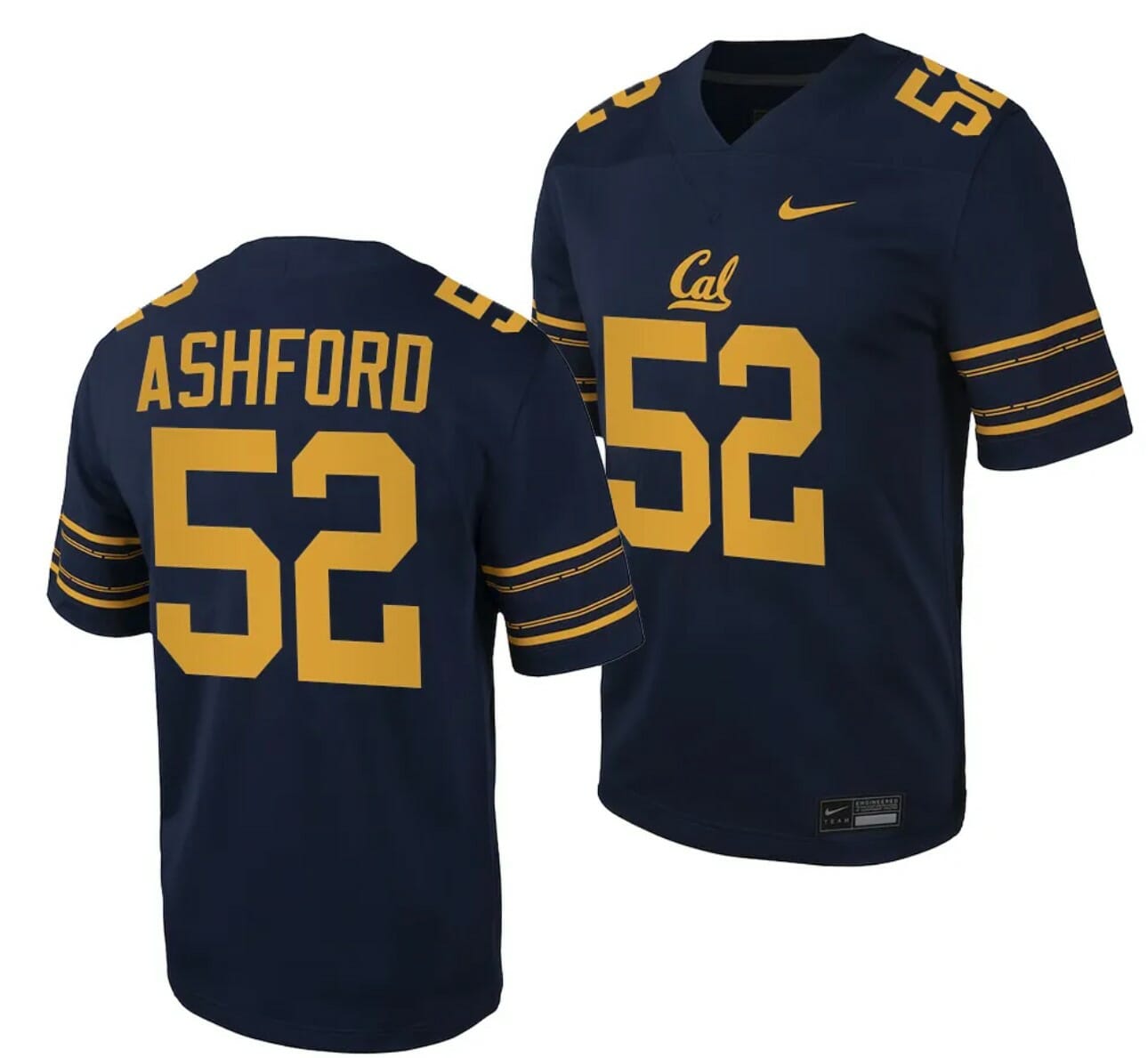 Cal Bears NIL Zurich Ashford Jersey #52 College Football Game 2023 Black 1 Cal Bears NIL Zurich Ashford Jersey #52 College Football Game 2023 Black