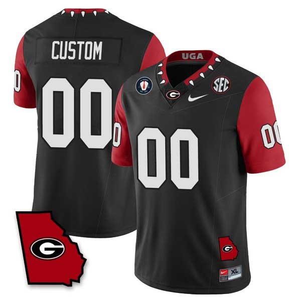 Custom Georgia Bulldogs Jersey Name and Number Color Sleeve All Stitched Black 1 Custom Georgia Bulldogs Jersey Name and Number Color Sleeve All Stitched Black