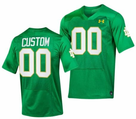 Custom Notre Dame Jersey Fighting Irish Name and Number Replica College Football 2023 Green