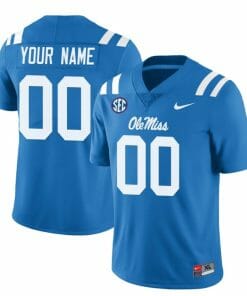 Custom Ole Miss Rebels Jersey Name and Number College Football All Stitched Light Blue