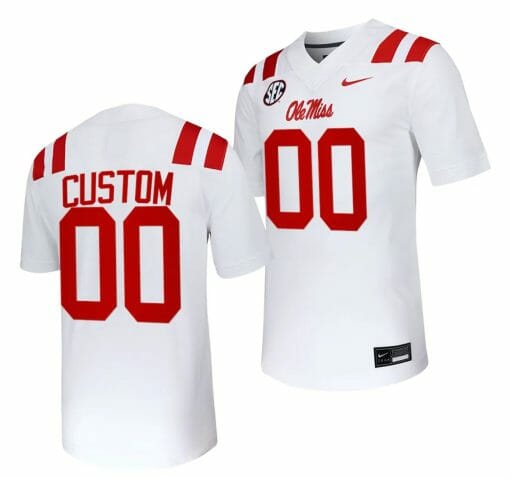 Custom Ole Miss Rebels Jersey Name and Number Untouchable College Football 2023 White