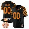 Custom Tennessee Volunteers Jersey Name and Number “Checkerboard” College Football Stitched Black 4 Custom Tennessee Volunteers Jersey Name and Number “Checkerboard” College Football Stitched Black