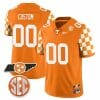 Custom Tennessee Volunteers Jersey Name and Number “Checkerboard” College Football Stitched Orange