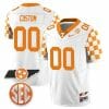 Custom Tennessee Volunteers Jersey Name and Number “Checkerboard” College Football Stitched White