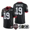 Georgia Bulldogs Brock Bowers Jersey #19 CFP National Champions Patch 2023 All Stitched Black